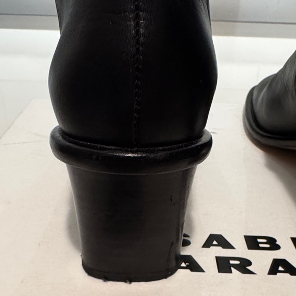 Isabel Marant Calf Leather Daily B Black Ankle Booties 40 (26cm long) - Picture 6 of 14